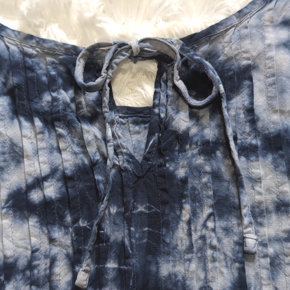 Sonoma Blue Tie Dye Ombre Flowy Dress with Pockets - Picture 8 of 12